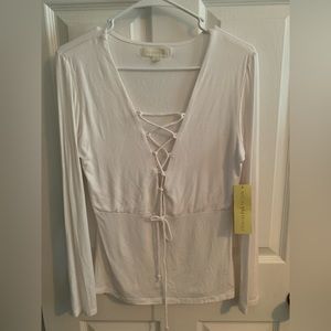 New with tags Nicki Minaj white long sleeve top